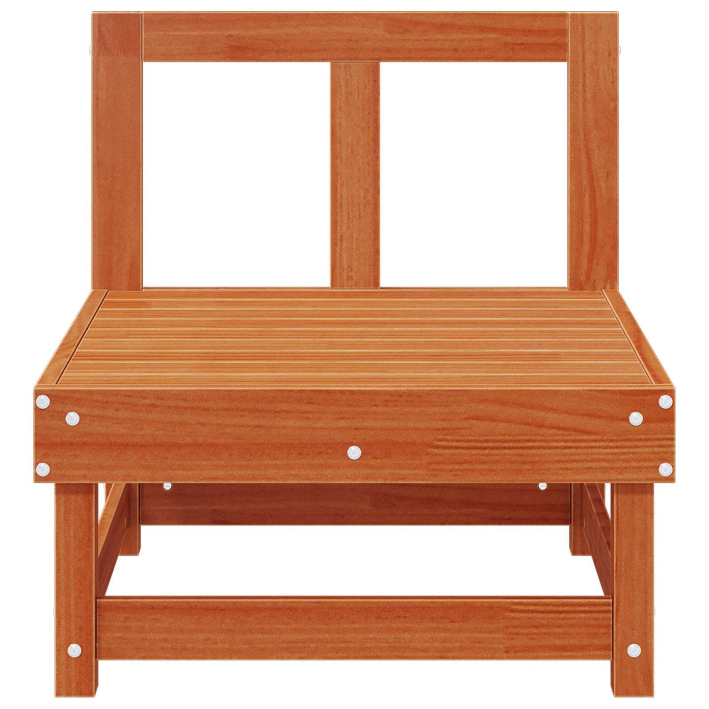 Hagemøbel Midtsofa Massiv furu VoksBrun 61 x 60,5 x 62 cm