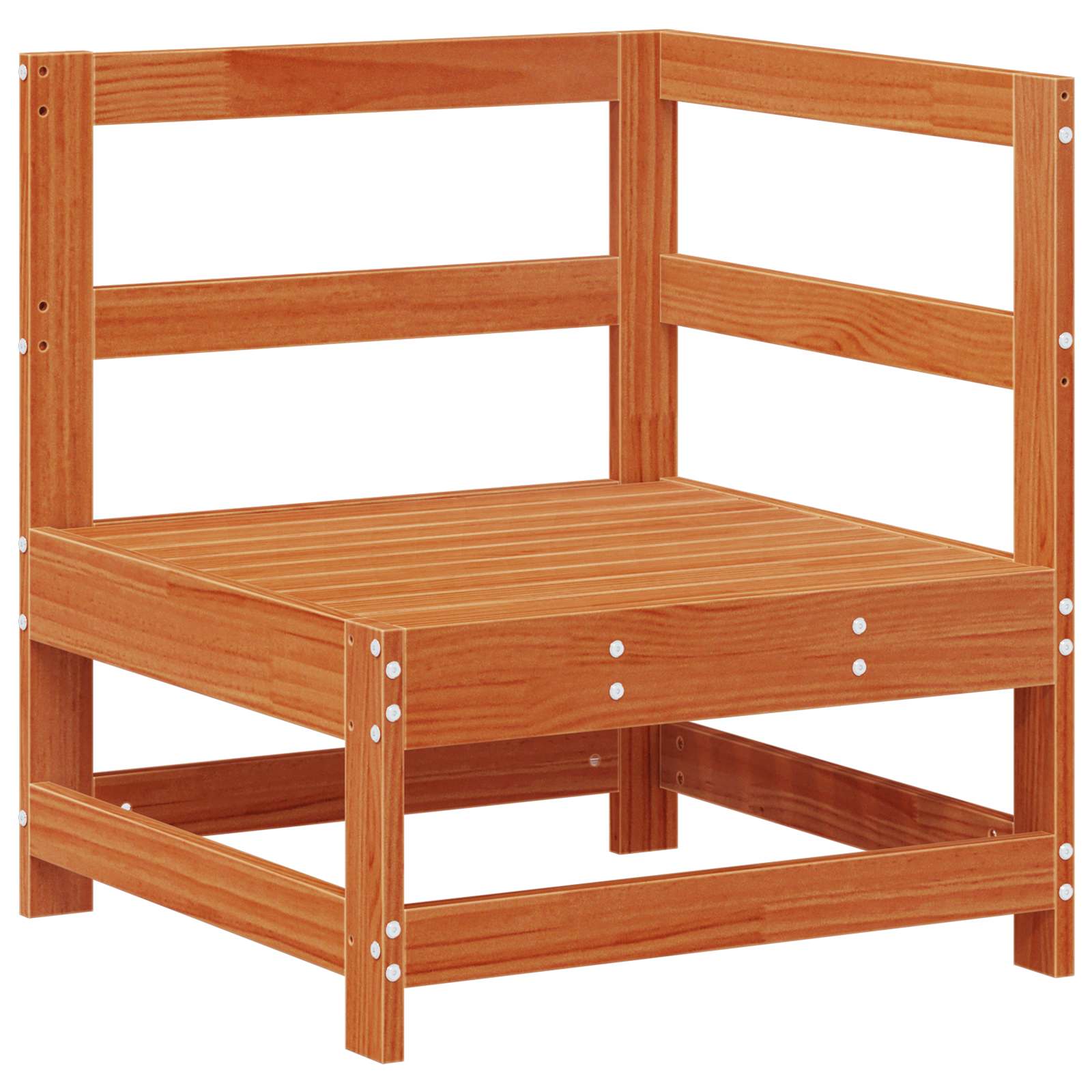 Hjørnesofa til hagen Massiv furu VoksBrun 62 x 62 x 70,5 cm vidaXL