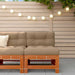 Hagemøbel Midtsofa Massiv furu VoksBrun 63,5 x 57,5 x 60 cm vidaXL
