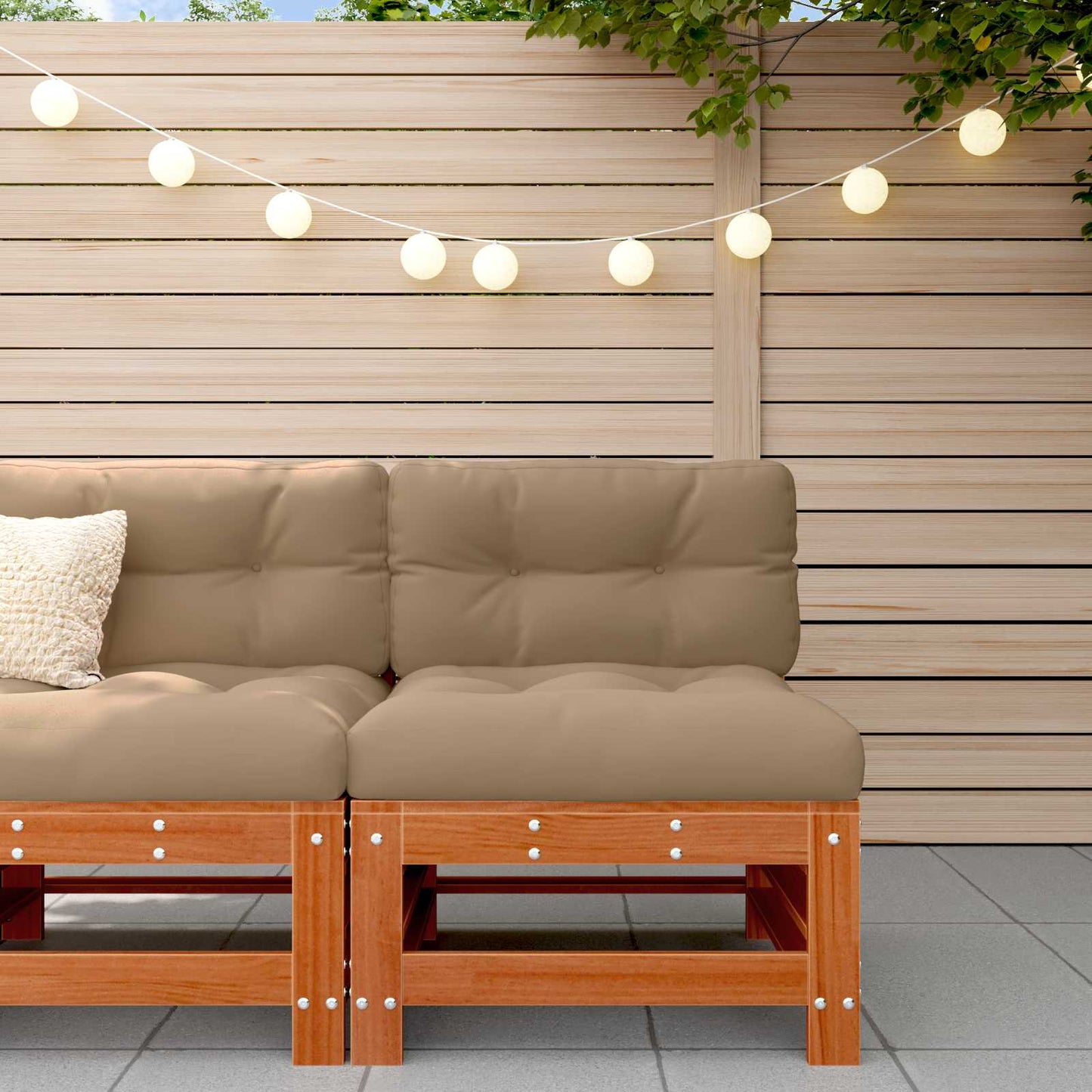 Hagemøbel Midtsofa Massiv furu VoksBrun 63,5 x 57,5 x 60 cm vidaXL