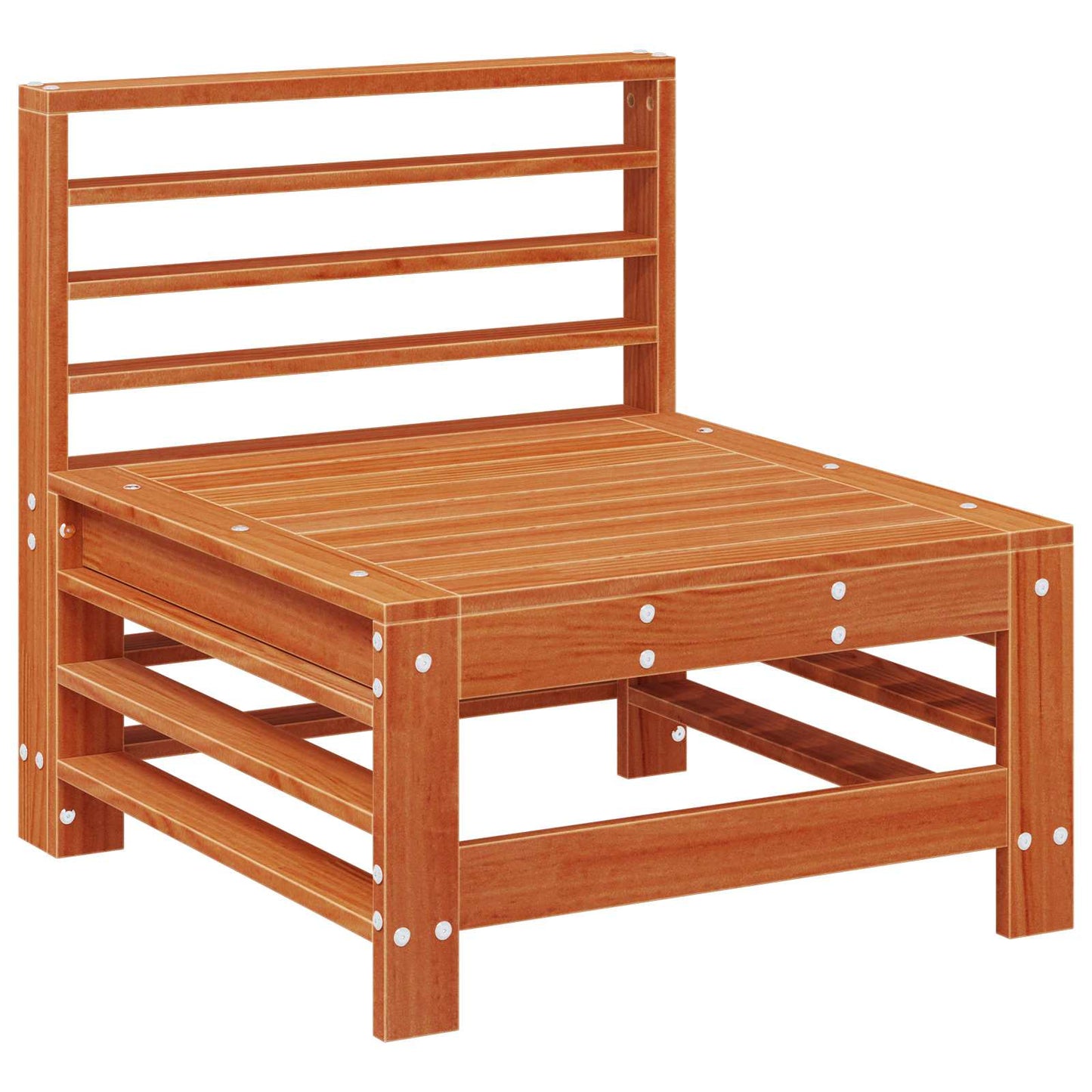 Hagemøbel Midtsofa Massiv furu VoksBrun 63,5 x 57,5 x 60 cm vidaXL