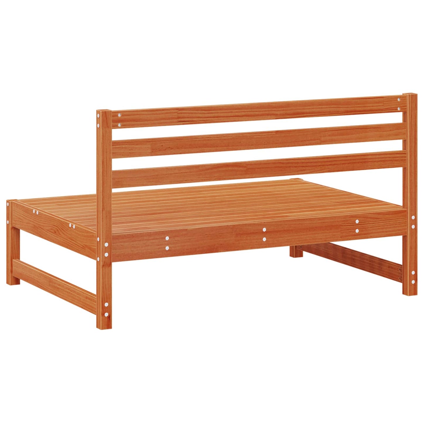 Hagemøbel Midtsofa Massiv furu VoksBrun 120 x 84 x 70 cm