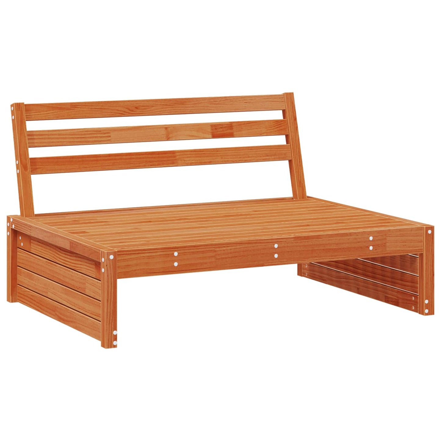 Hagemøbel Midtsofa Massiv furu VoksBrun 120 x 95 x 69 cm