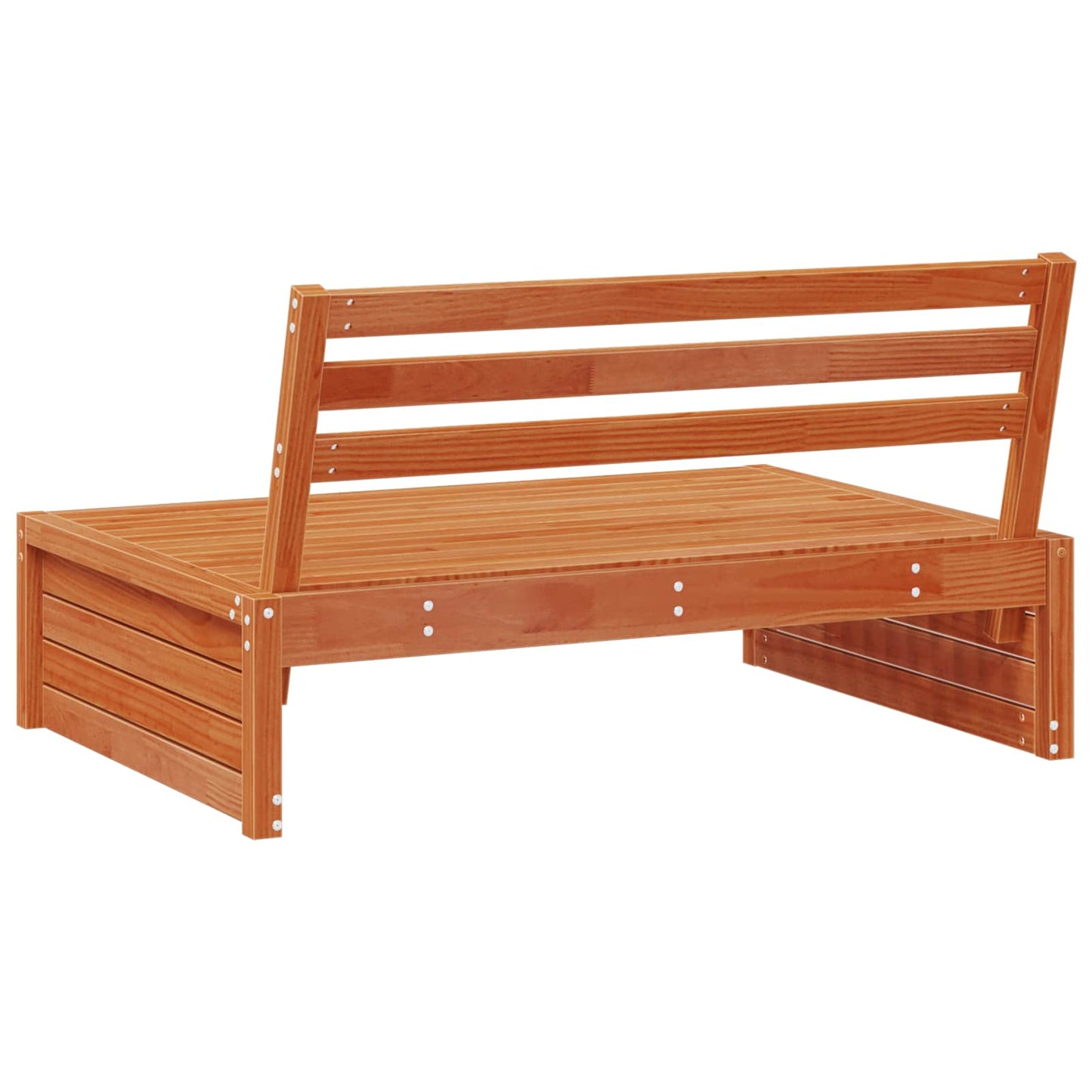 Hagemøbel Midtsofa Massiv furu VoksBrun 120 x 95 x 69 cm