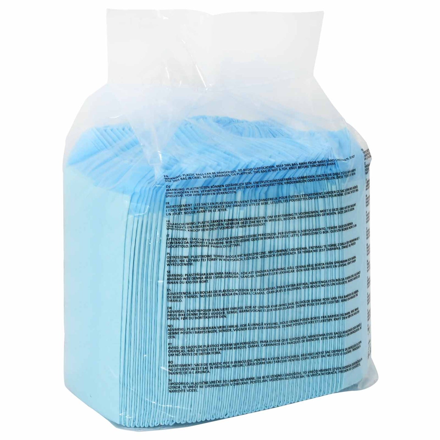 Ikke-vevd stoff kjæledyr treningspute 50 pcs Blå og hvit