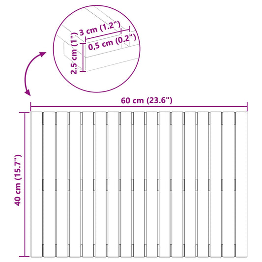 Badematte Ensfarget Brun 60 x 40 cm tre