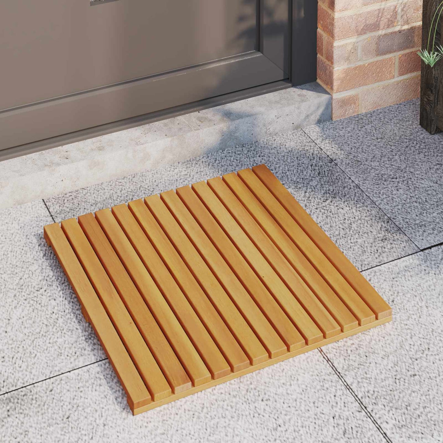 Badematte Ensfarget Brun 50 x 50 cm tre