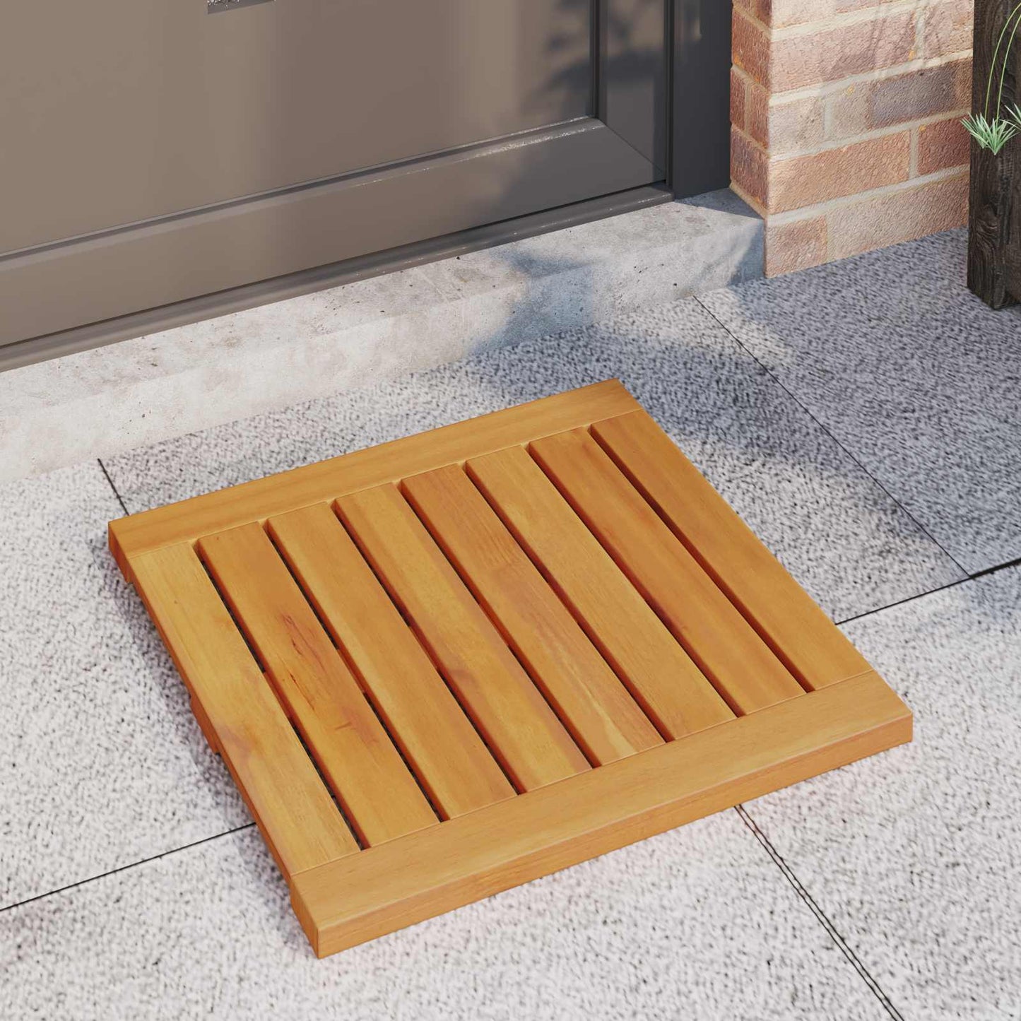Badematte Ensfarget Brun 50 x 50 cm tre