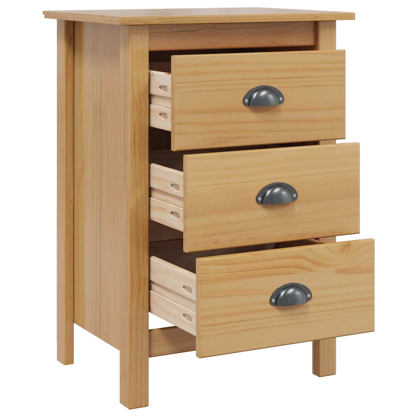 Nattbordskap HILL Honning brun 46 x 35 x 65 cm Massiv furu