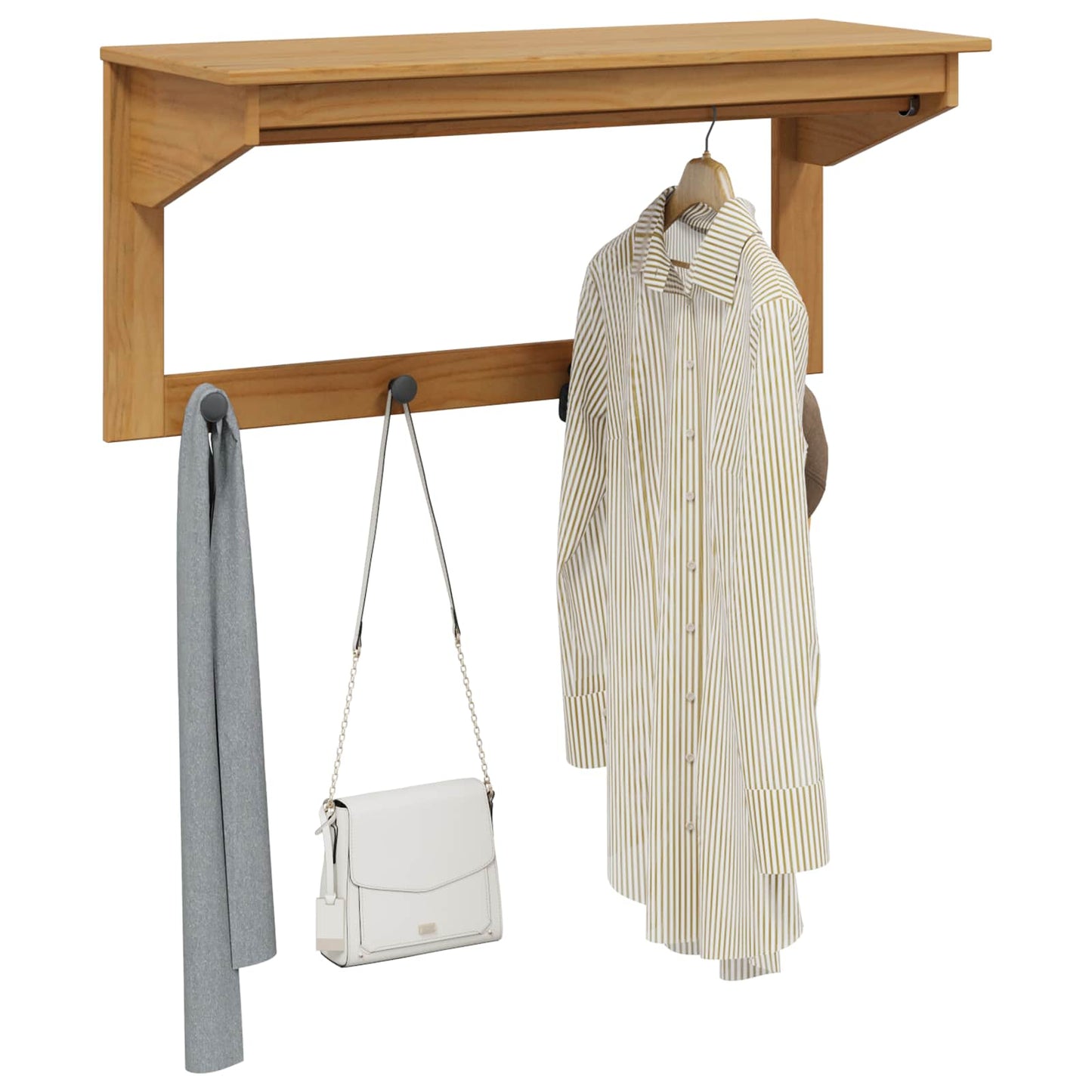 Kleshenger Honning brun 90 x 35 x 41.5 cm Massiv furu vidaXL