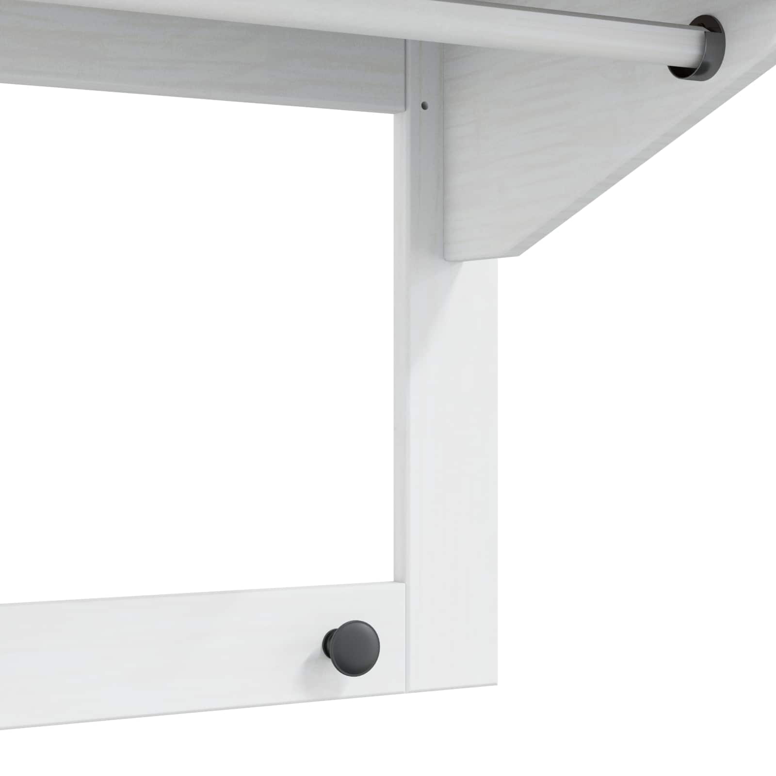 Kleshenger Hvit og honningbrun 90 x 35 x 41.5 cm Massiv furu vidaXL
