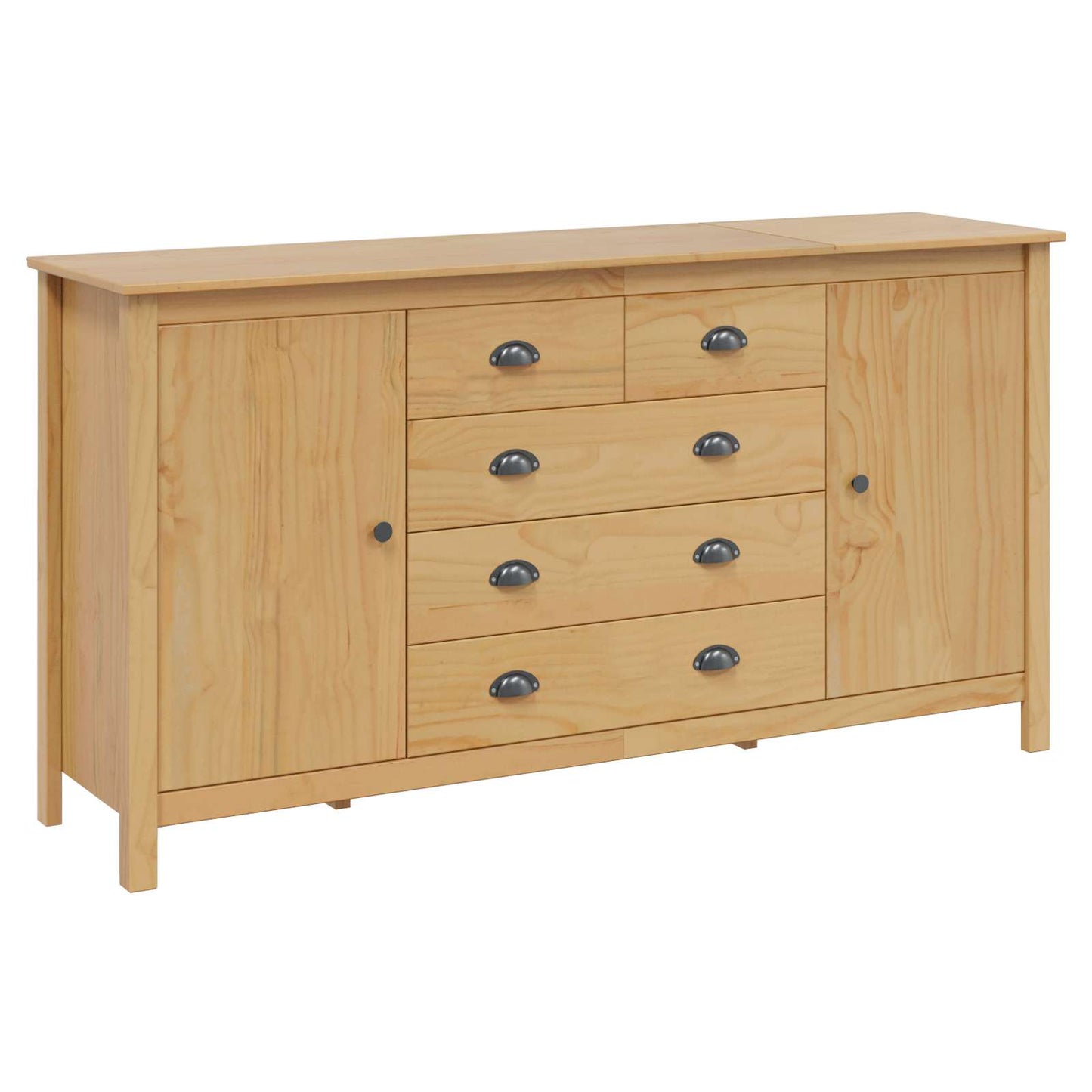 Serviesskap HILL Honning brun 154 x 40 x 80 cm Massiv furu