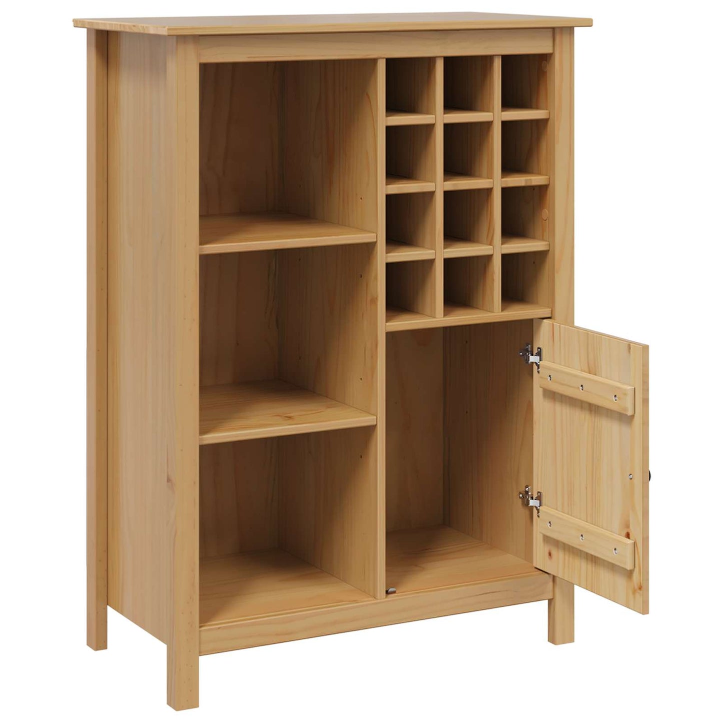 Vinskap HILL Honning brun 79.5 x 40 x 107.5 cm Massiv furu
