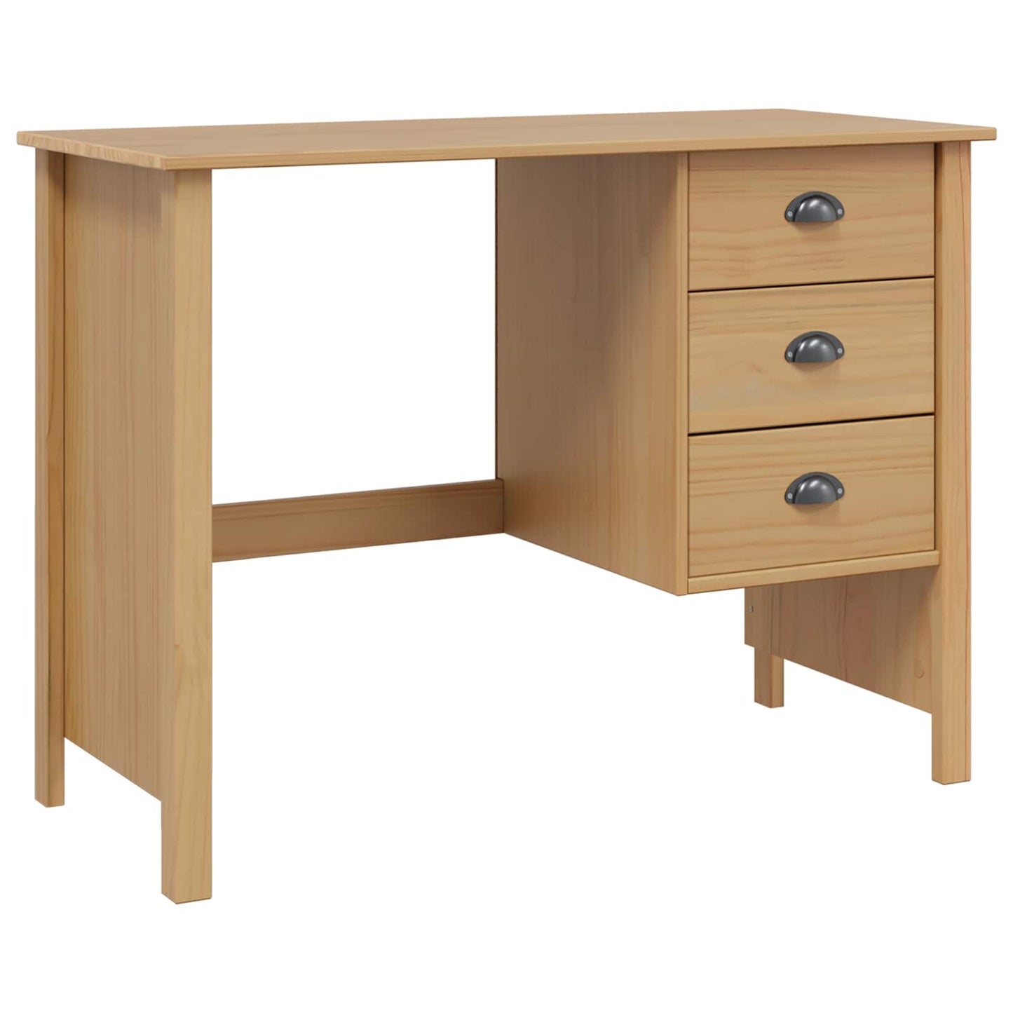 Bord med skuffer Honning brun 100 x 45 x 74 cm Massiv furu vidaXL