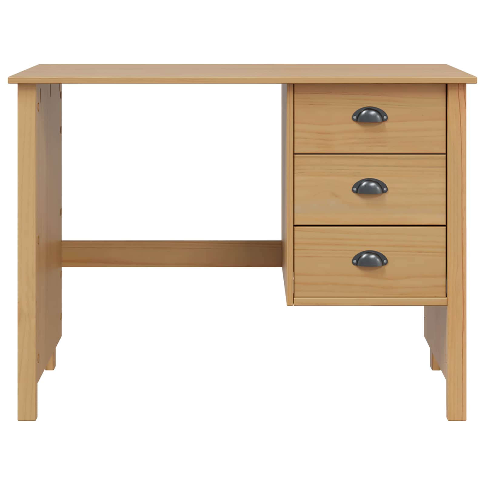 Bord med skuffer Honning brun 100 x 45 x 74 cm Massiv furu vidaXL