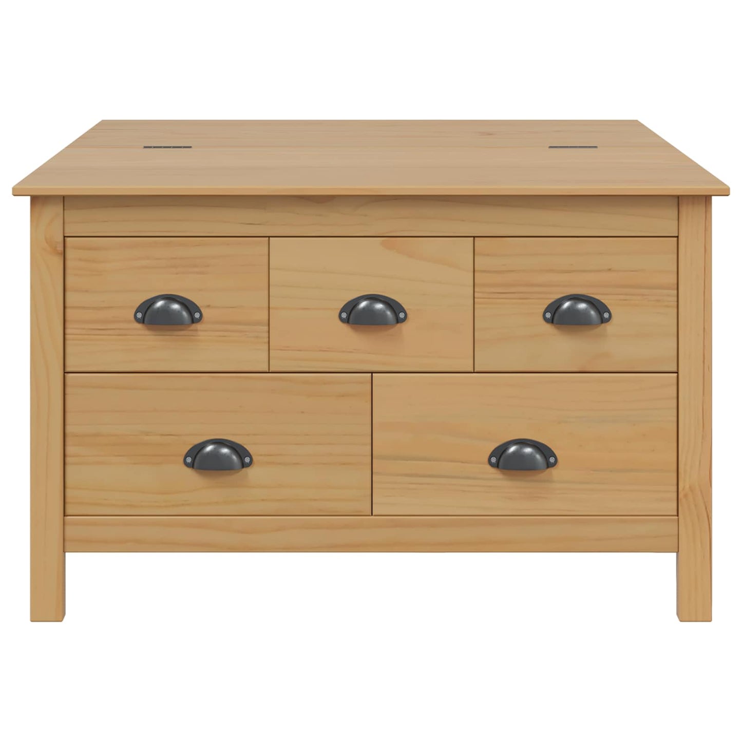 Kaffebord Honning brun 79.5 x 79.5 x 49 cm Massiv furu vidaXL