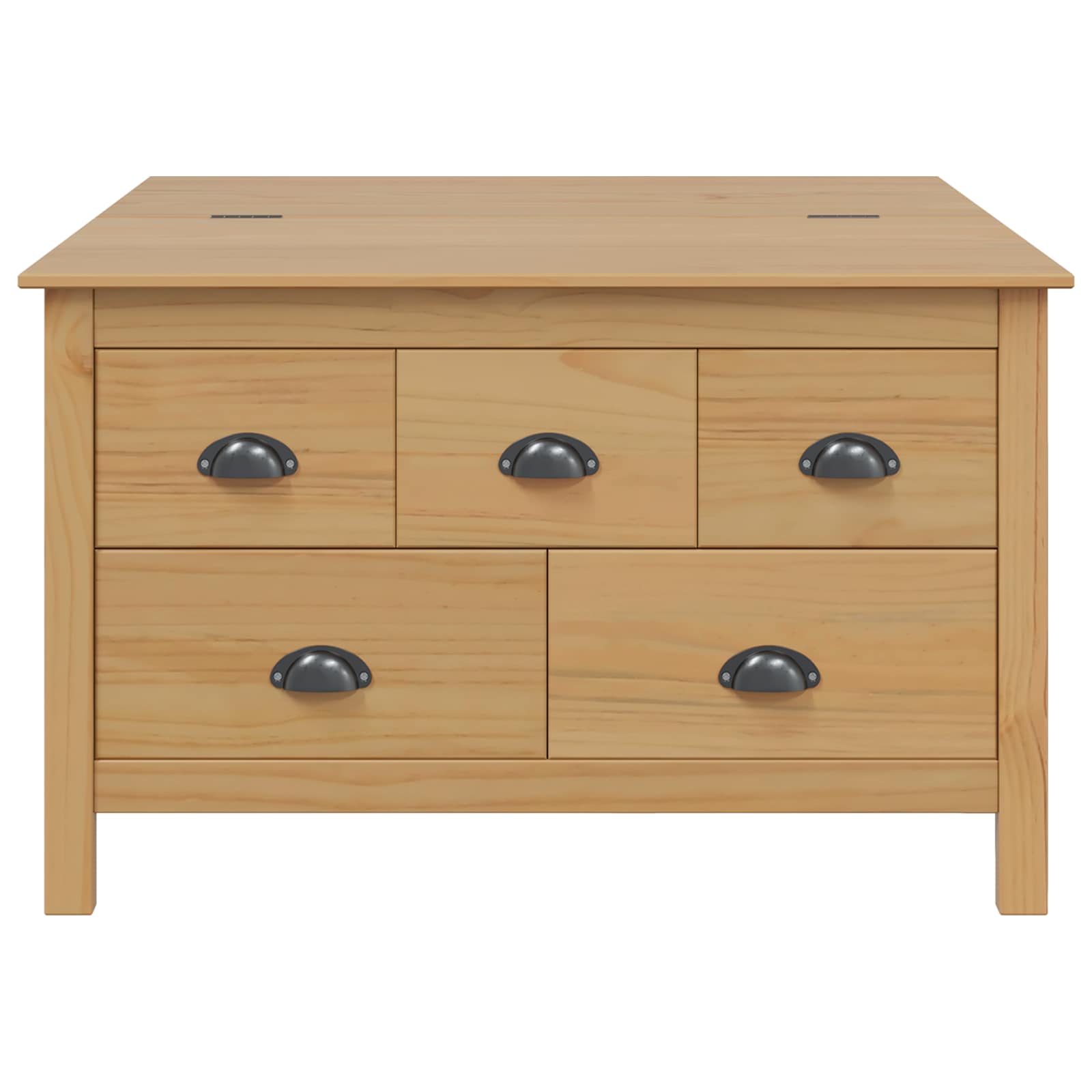 Kaffebord Honning brun 79.5 x 79.5 x 49 cm Massiv furu vidaXL