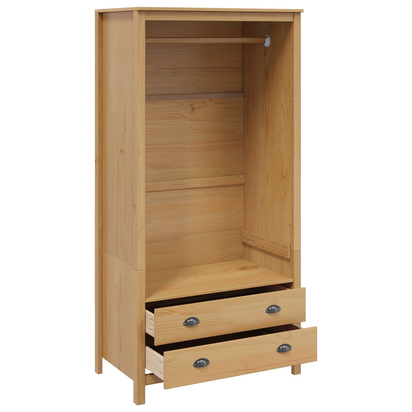 Garderobeskap HILL Honning brun 84 x 50 x 170 cm Massiv furu