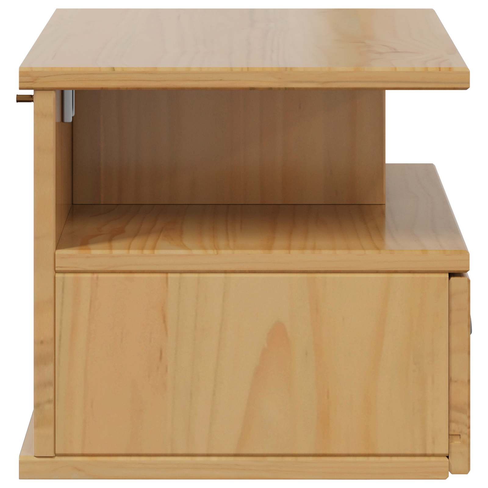 Nattbordskap med skuff Honning brun 40 x 31 x 27 cm Massiv furu vidaXL