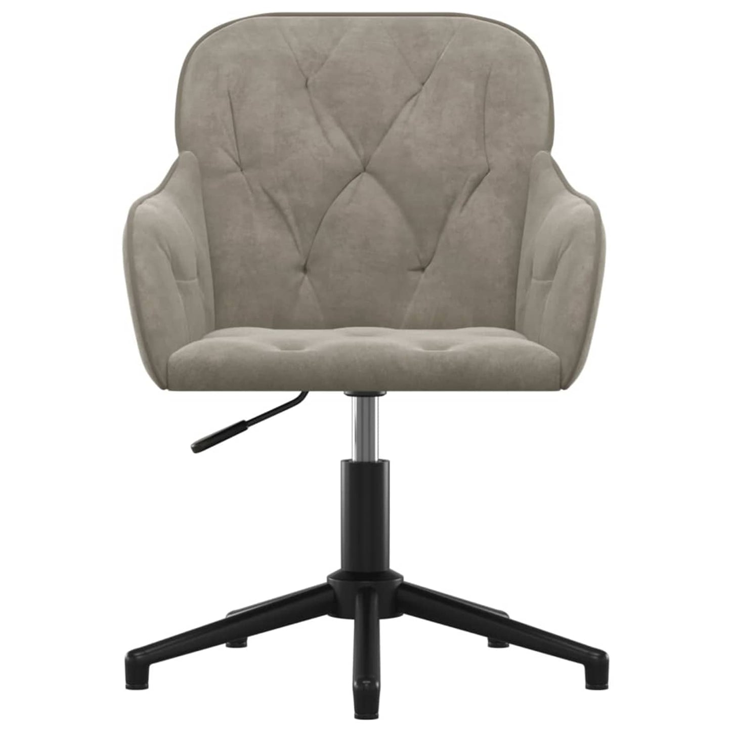 Spisestuestol 2 pcs Lysegrå 55 x 59,5 x 77 cm Fløyel vidaXL