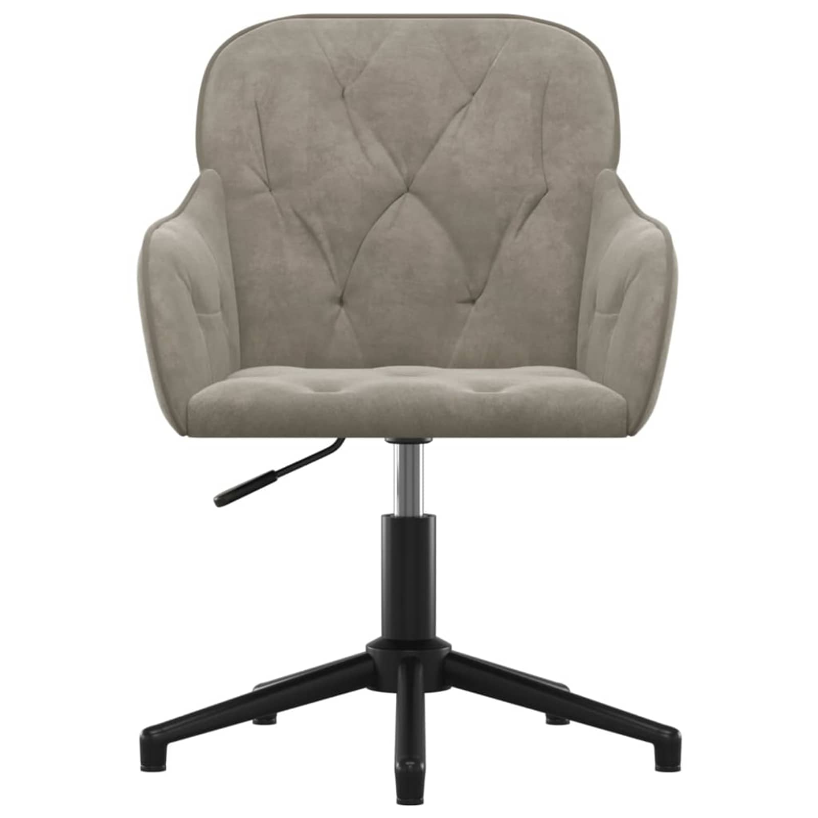 Spisestuestol 2 pcs Lysegrå 55 x 59,5 x 77 cm Fløyel vidaXL