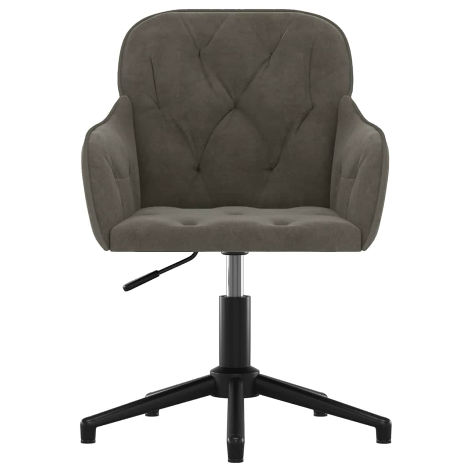 Spisestuestol 2 pcs Mørkegrå 55 x 59,5 x 77 cm Fløyel vidaXL