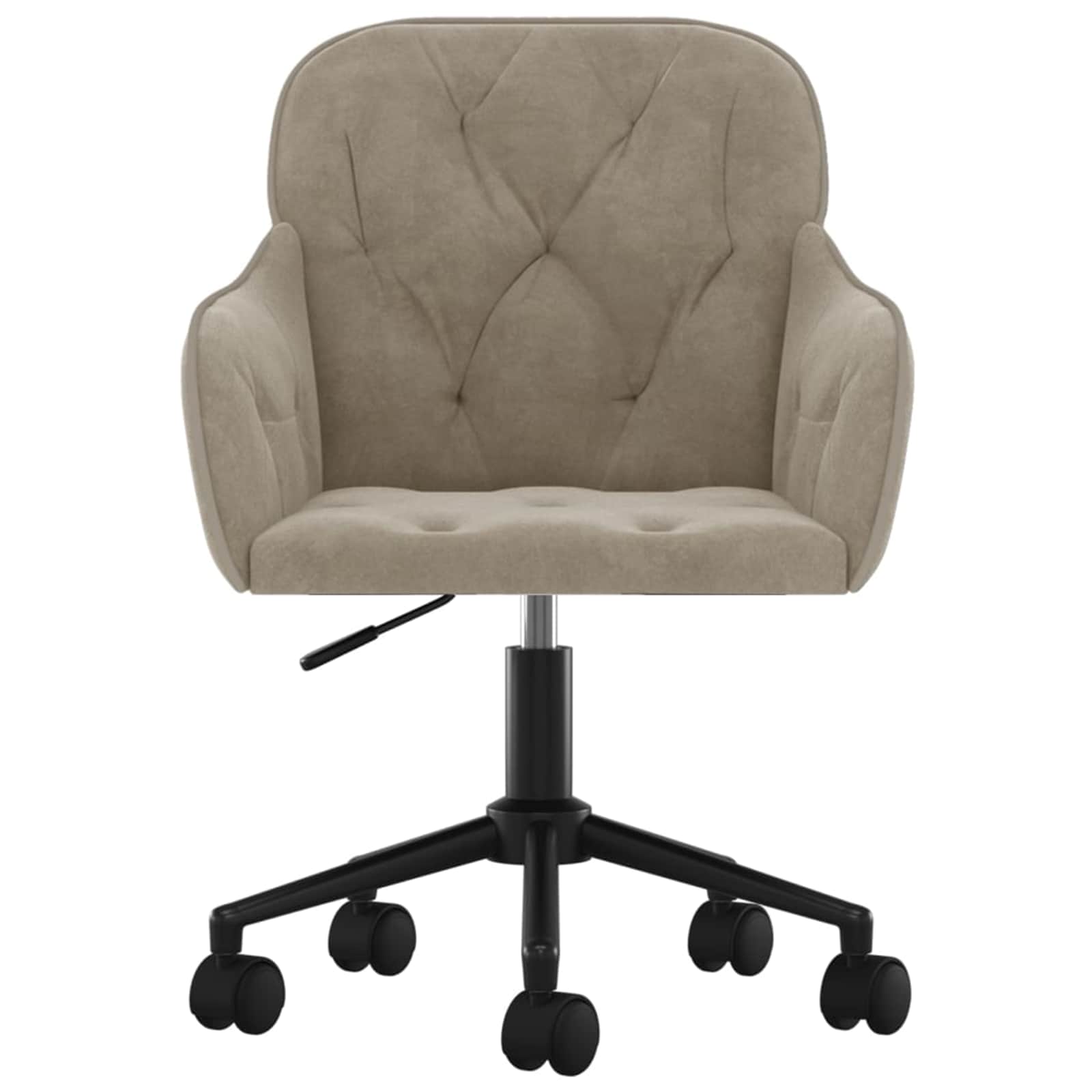 Spisestuestol med hjul 2 pcs Lysegrå 55 x 59,5 x 77 cm Fløyel vidaXL