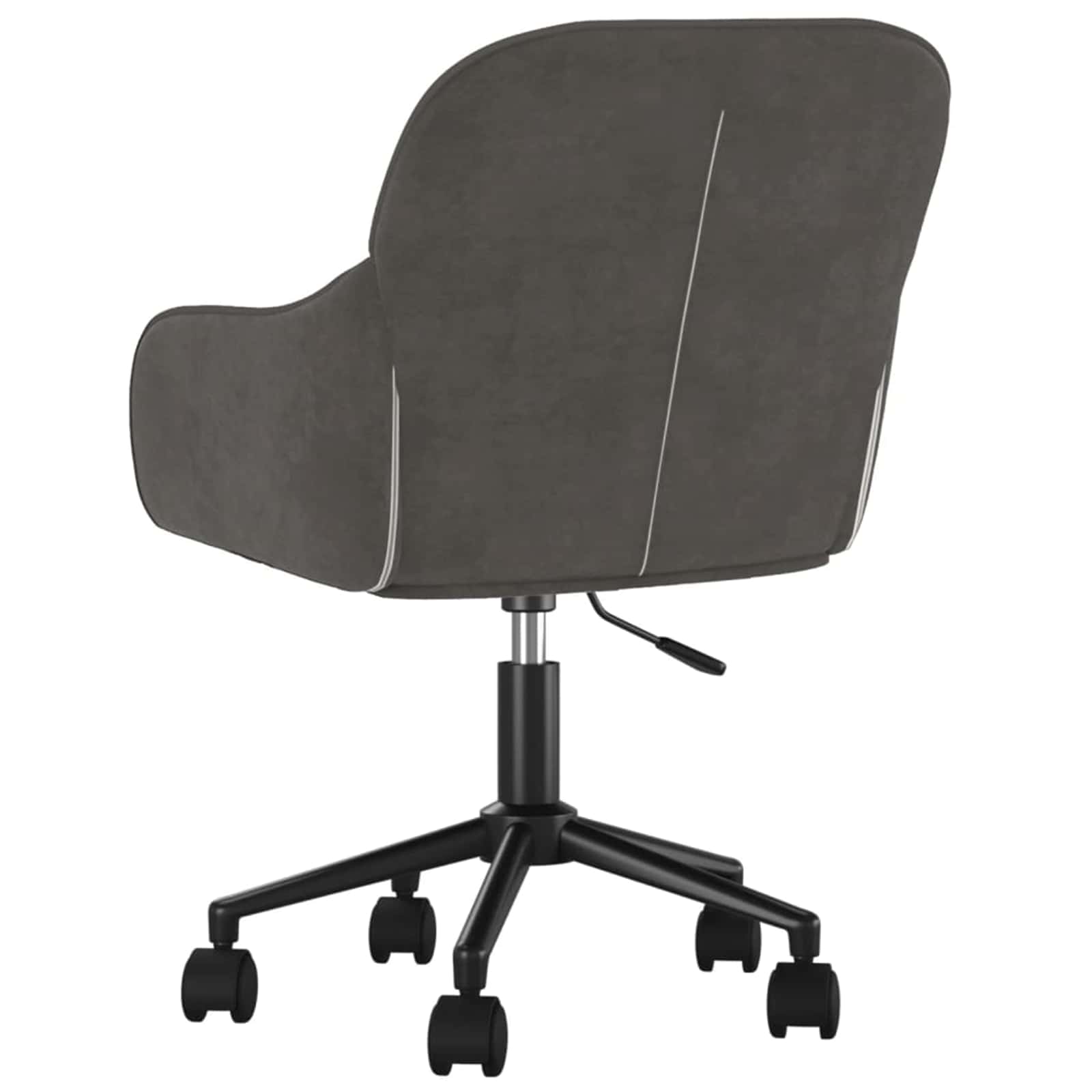 Spisestuestol med hjul 2 pcs Mørkegrå 55 x 59,5 x 77 cm Fløyel vidaXL