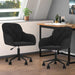 Spisestuestol med hjul 2 pcs Svart 55 x 59,5 x 77 cm Fløyel vidaXL