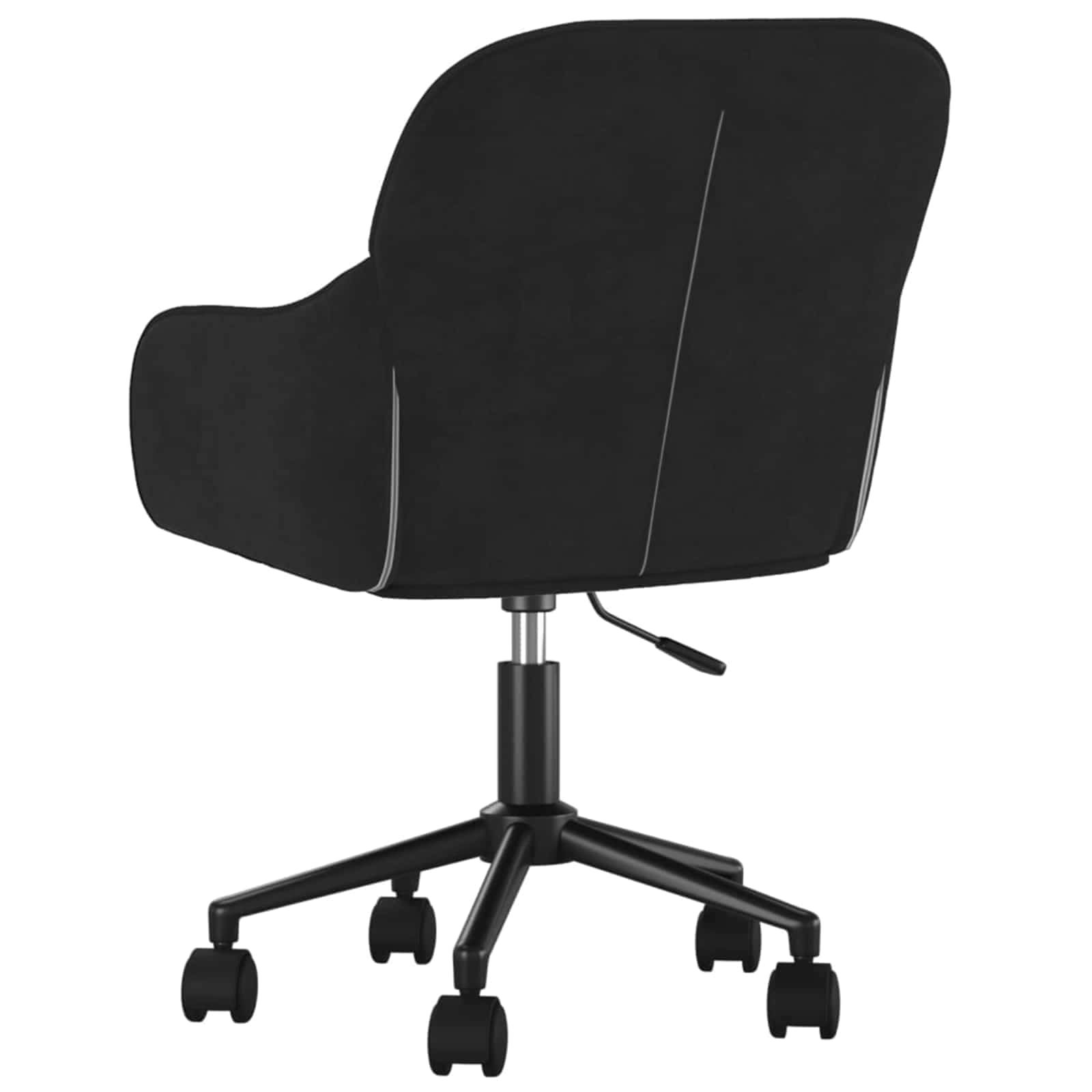 Spisestuestol med hjul 2 pcs Svart 55 x 59,5 x 77 cm Fløyel vidaXL