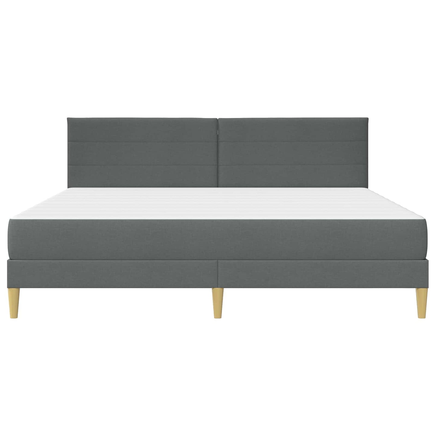 Sengeramme med madrass Mørkegrå 180 x 200 cm stoff