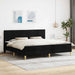 Sengeramme med madrass med hodegjerde Svart 180 x 200 cm stoff