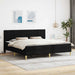 Sengeramme med madrass med hodegjerde Svart 180 x 200 cm stoff