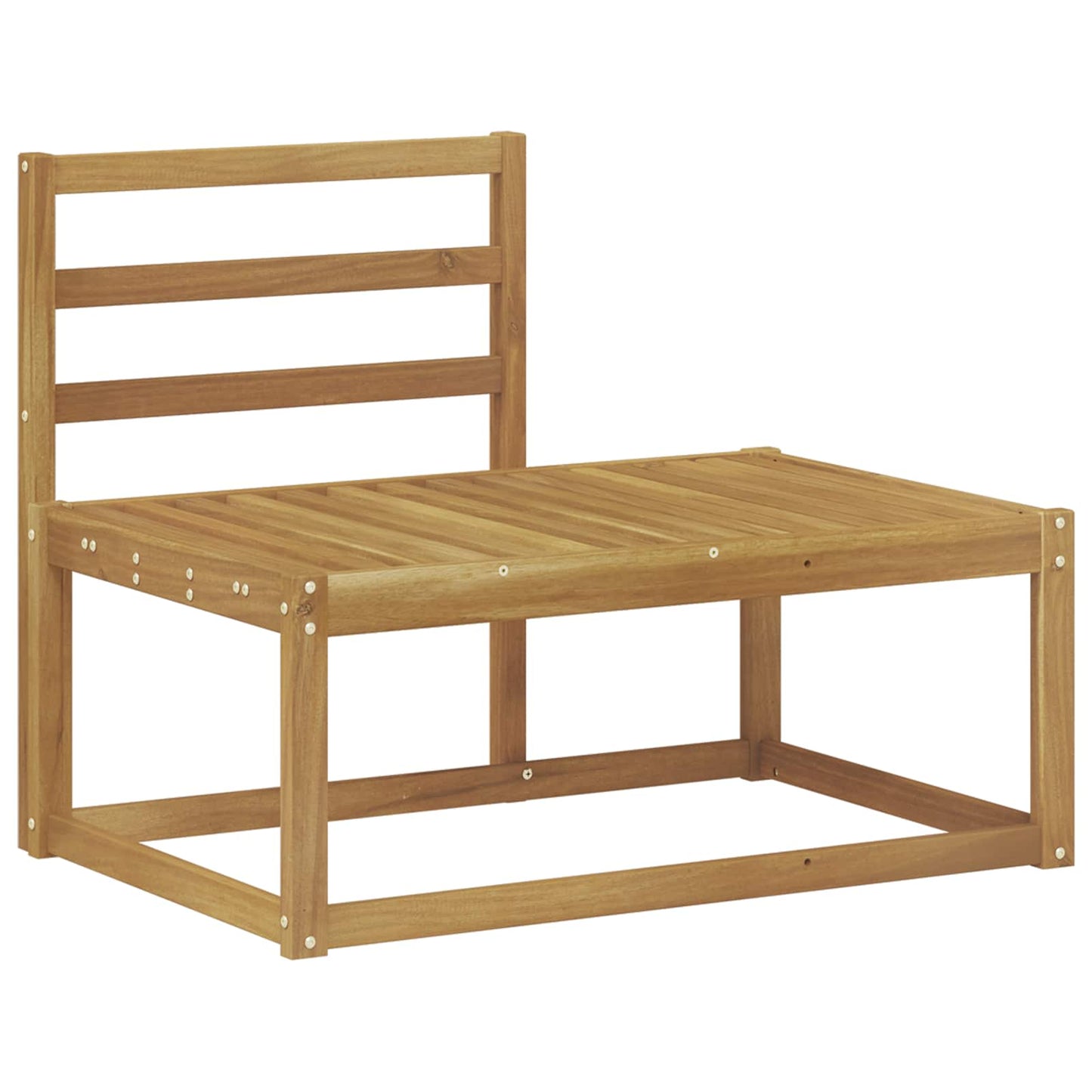 Utendørs End Sofagruppe Hvit 91 x 63 x 73 cm Solid akasietre