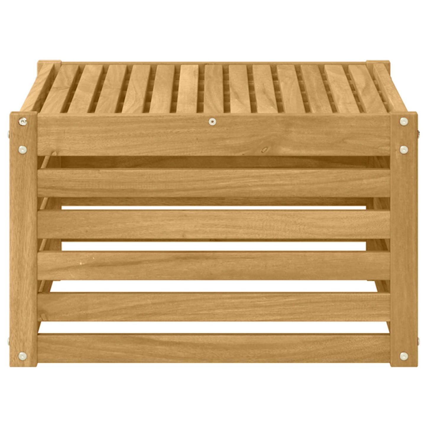 Utebord Solid akasietre Hvit 59 x 59 x 37 cm