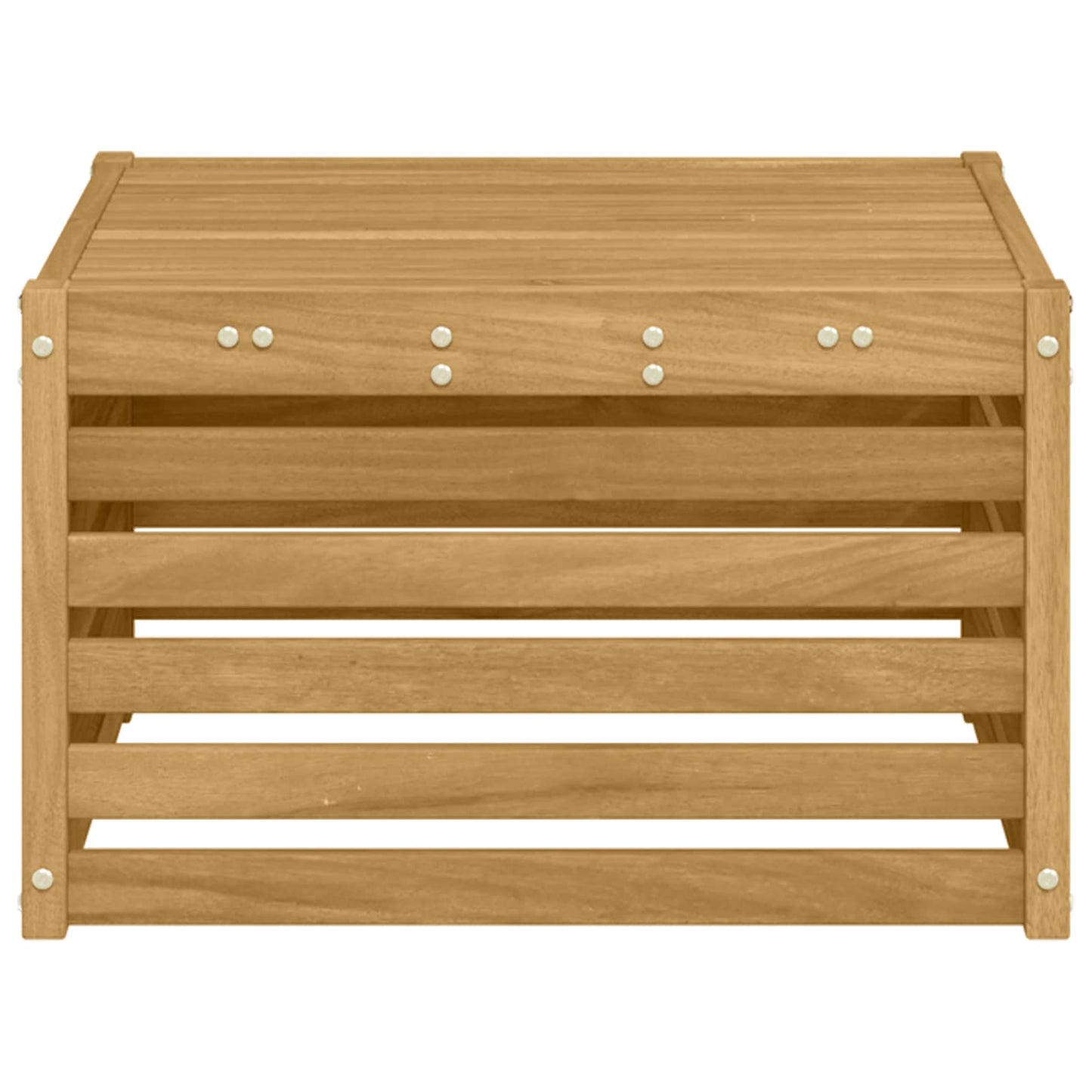 Utebord Solid akasietre Hvit 59 x 59 x 37 cm