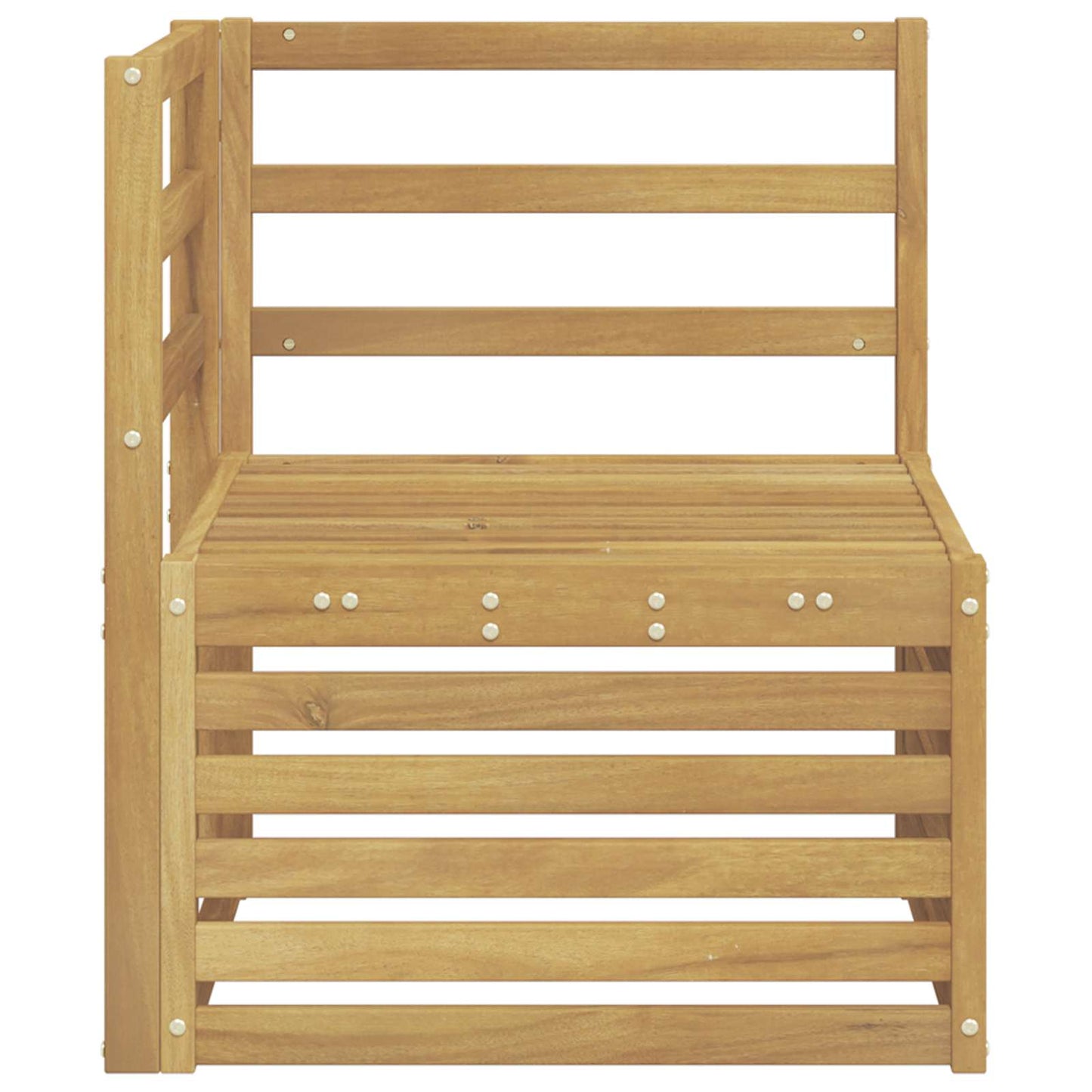 Ute Hjørnesofa Solid akasietre Hvit 63 x 63 x 73 cm