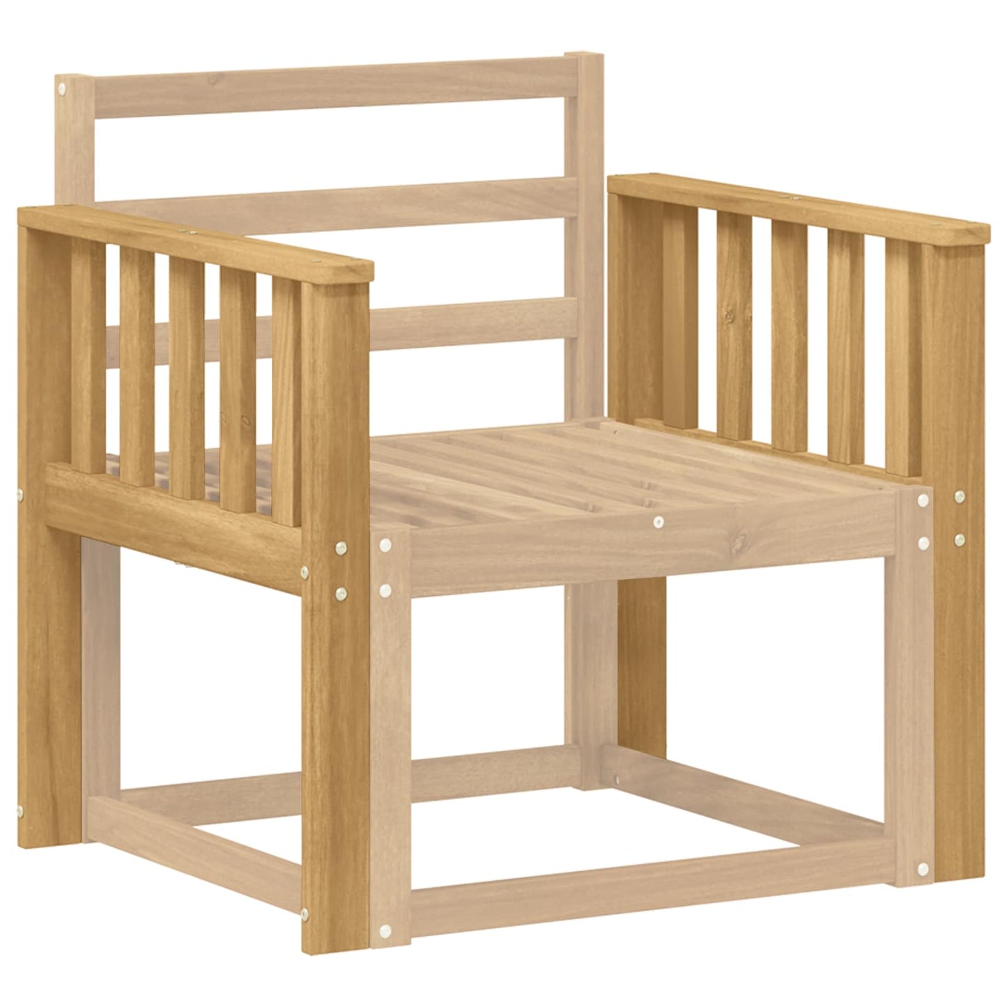 Armlene Modul 2 pcs Hvit 60 x 6 x 61 cm Solid akasietre