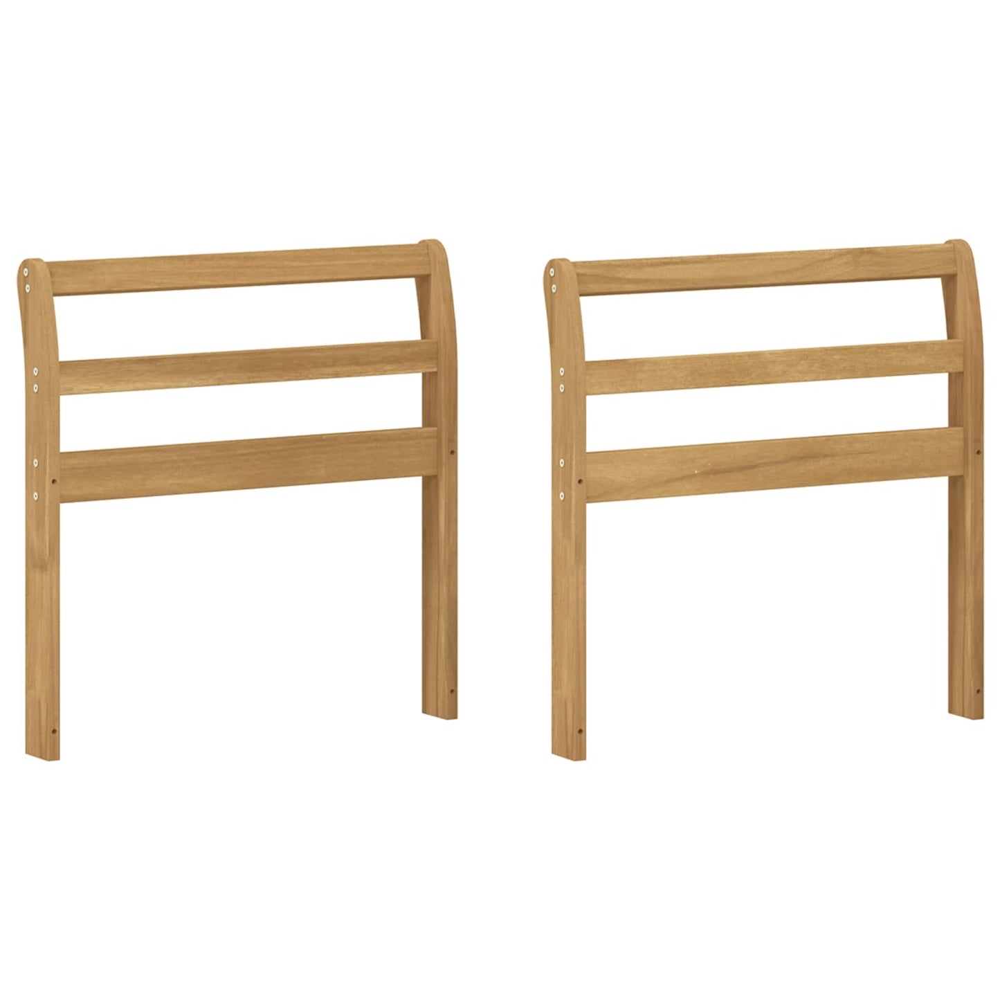 Armlene Modul 2 pcs Hvit 58,5 x 8,5 x 60 cm Solid akasietre