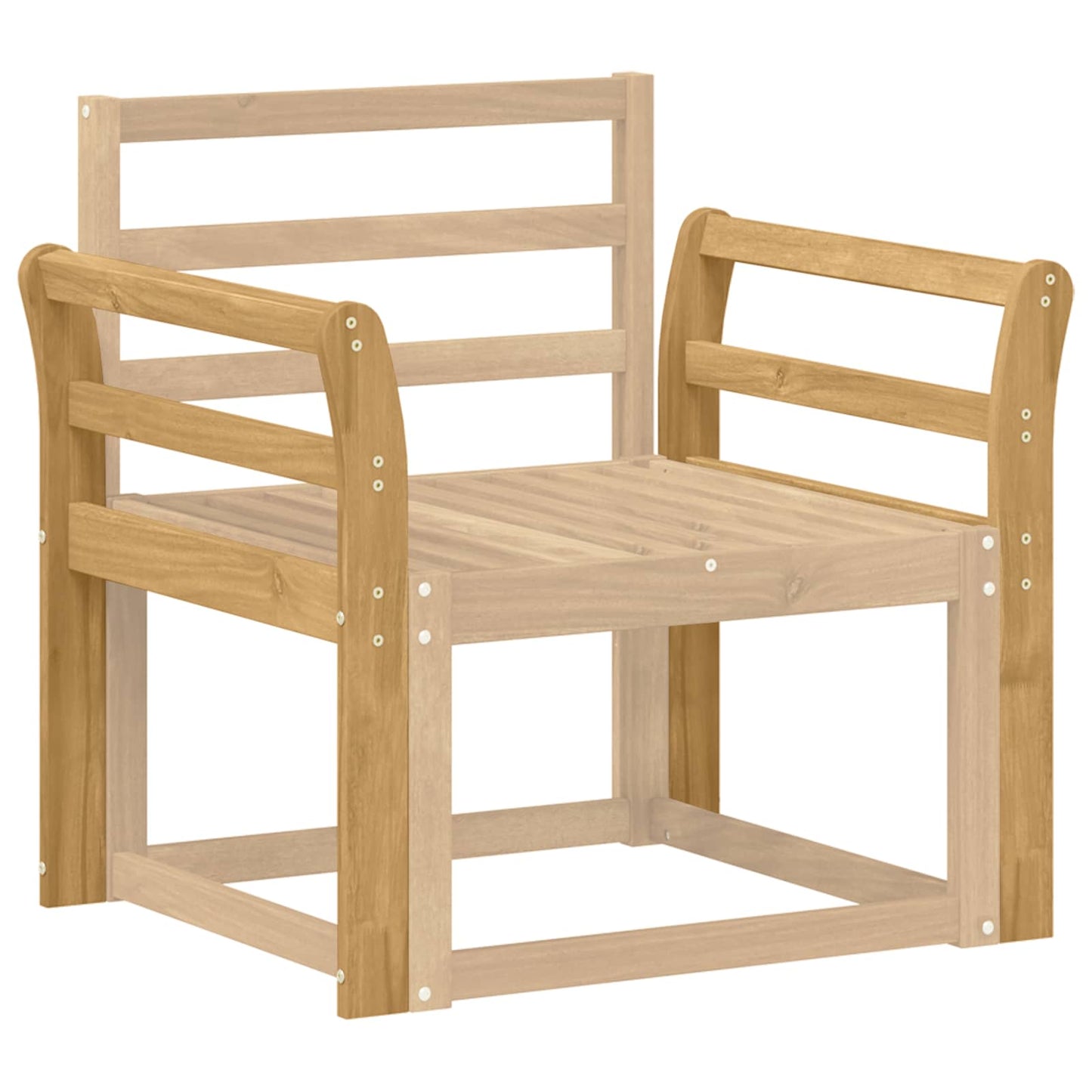Armlene Modul 2 pcs Hvit 58,5 x 8,5 x 60 cm Solid akasietre