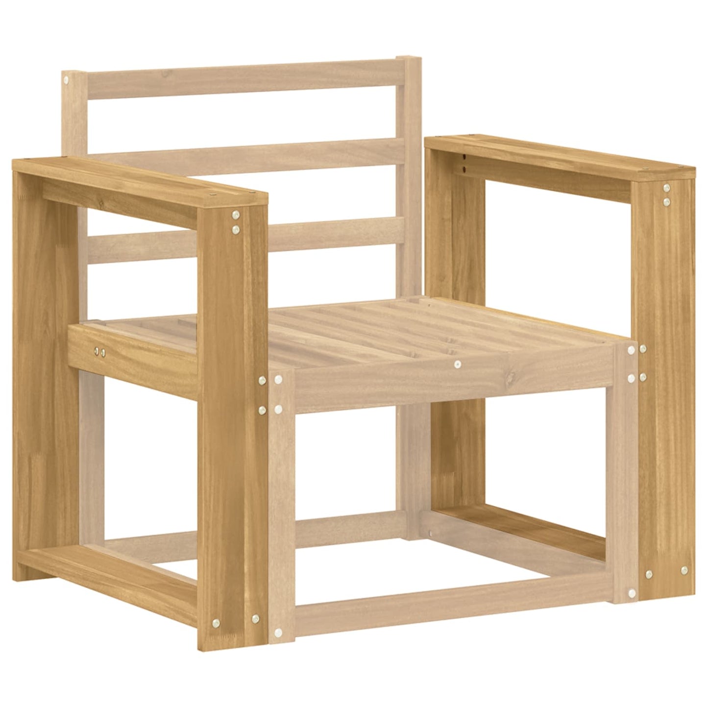 Armlene Modul 2 pcs Hvit 58,5 x 10 x 61 cm Solid akasietre