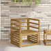 Armlene Modul 2 pcs Hvit 59 x 4 x 73 cm Solid akasietre