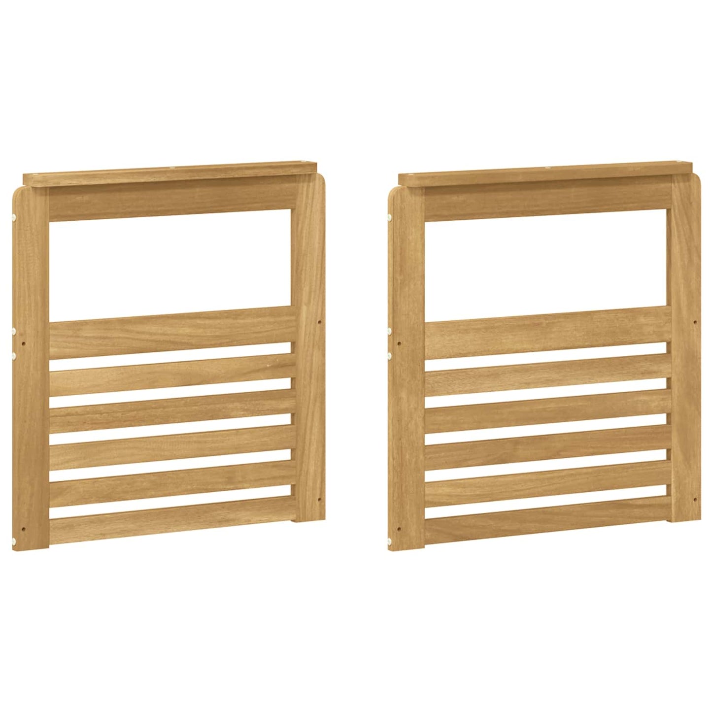 Armlene Modul 2 pcs Hvit 59 x 6 x 61 cm Solid akasietre