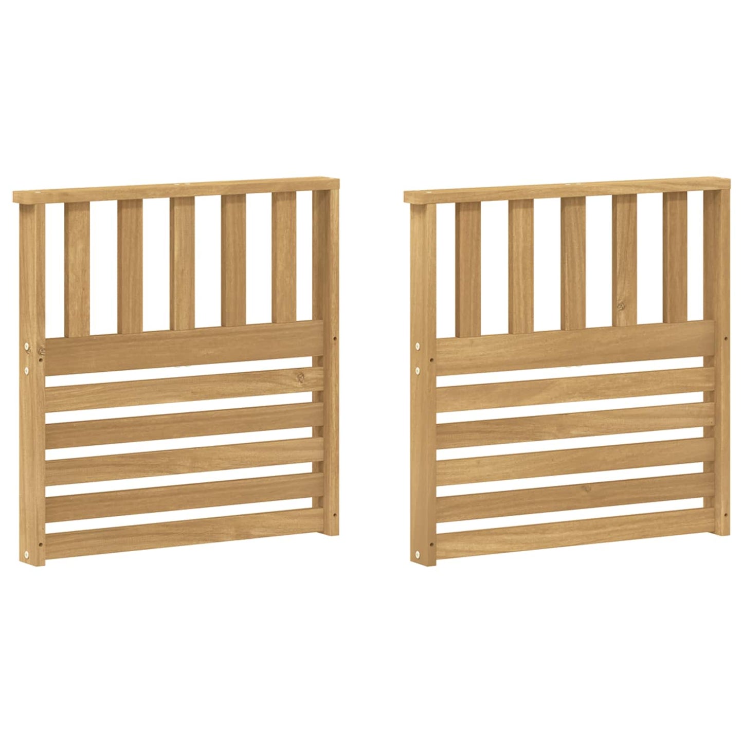 Armlene Modul 2 pcs Hvit 60 x 6 x 61 cm Solid akasietre