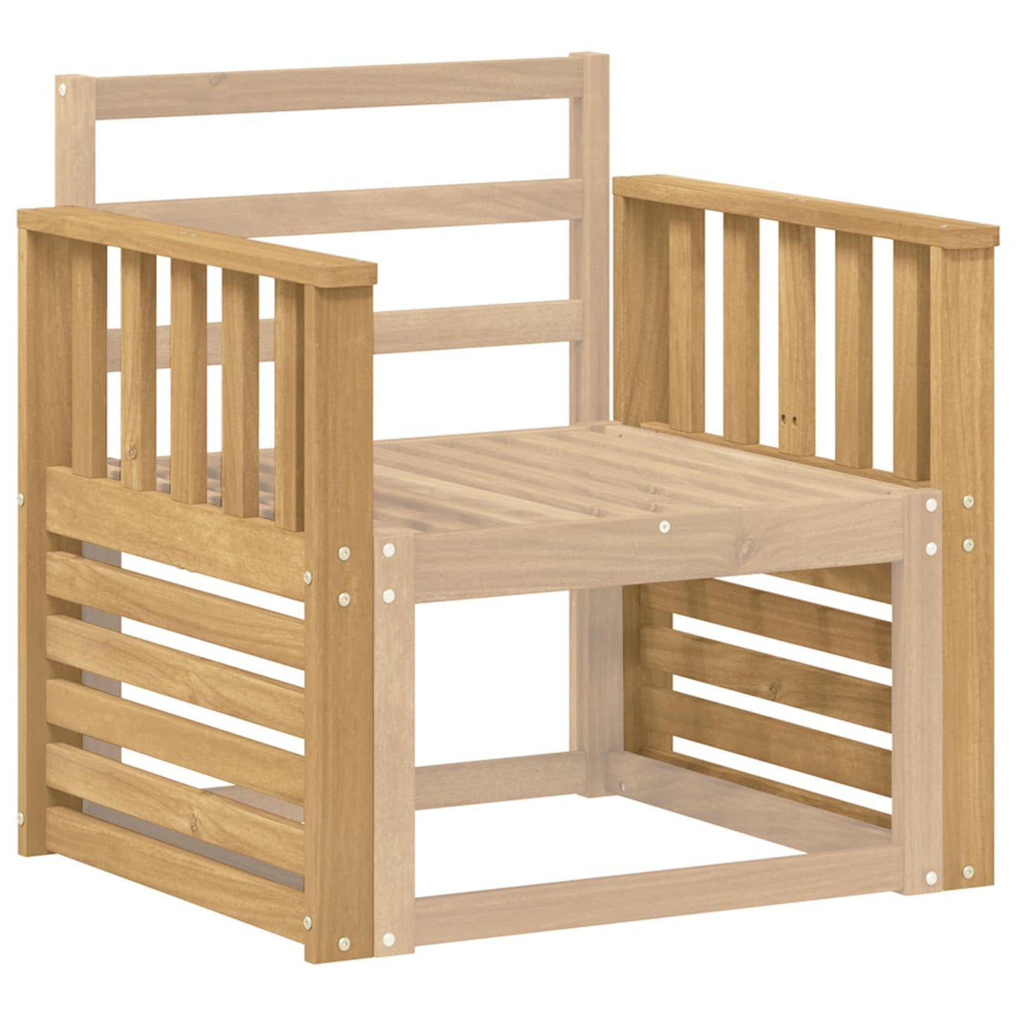 Armlene Modul 2 pcs Hvit 60 x 6 x 61 cm Solid akasietre
