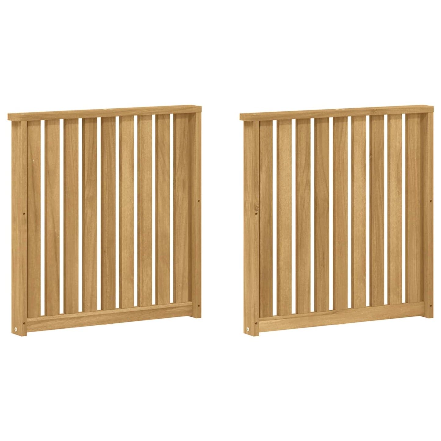 Armlene Modul 2 pcs Hvit 60 x 6 x 61 cm Solid akasietre