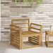 Armlene Modul 2 pcs Hvit 58,5 x 8 x 60 cm Solid akasietre