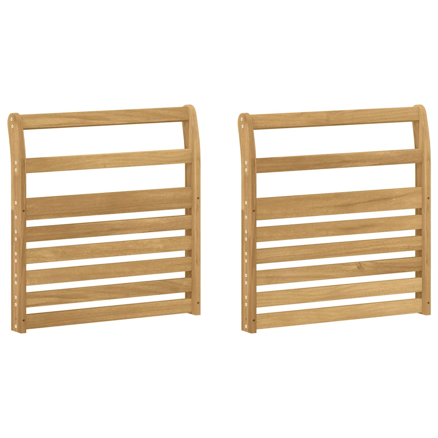 Armlene Modul 2 pcs Hvit 58,5 x 8 x 60 cm Solid akasietre