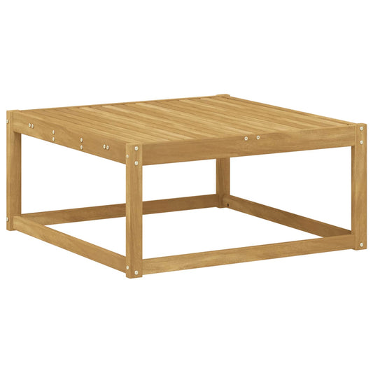 Ute fotstøtte Solid akasietre Hvit 79 x 79 x 37 cm