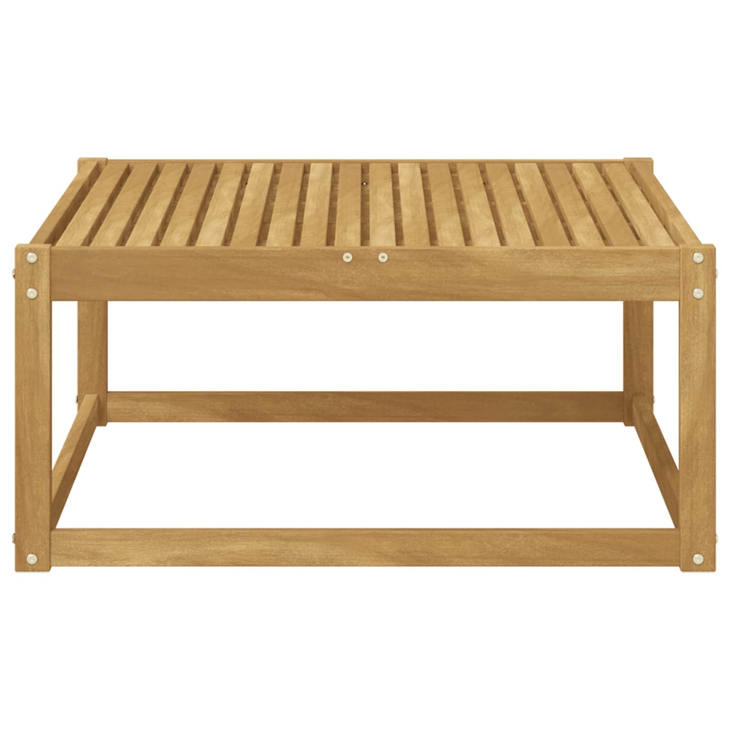 Ute fotstøtte Solid akasietre Hvit 79 x 79 x 37 cm